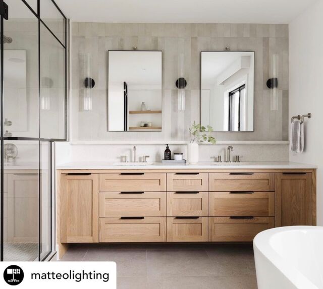 This bathroom design is so nice that it feels like a hotel. In order to create this atmosphere you will need top notch material and items. Matteo Lighting has all the options for you and these vanity fixtures would be the best example of it🖤

Bathroom design by @bianco_design.ca 

Featuring the Odette vanity lights✨by @matteolighting can be mounted vertically and horizontally, available in Aged Gold Brass, Black and Chrome as well as 2 sizes. 
.
.

#distinctivelighting #lighting #lightingstore #lightingdesign #lightingshowrooms #lightingfixtures #lightingideas #home #homerenovation #homestyling #homeinspo #homedecor #homedesign #homeinterior #instahome #interiorstyling #design #decor #decortips #interiordecorating #interiordesign #hgtv #designtips #hometips #showroom #stcatharines #niagarafalls #fonthill 

.
.
.
Posted @withregram